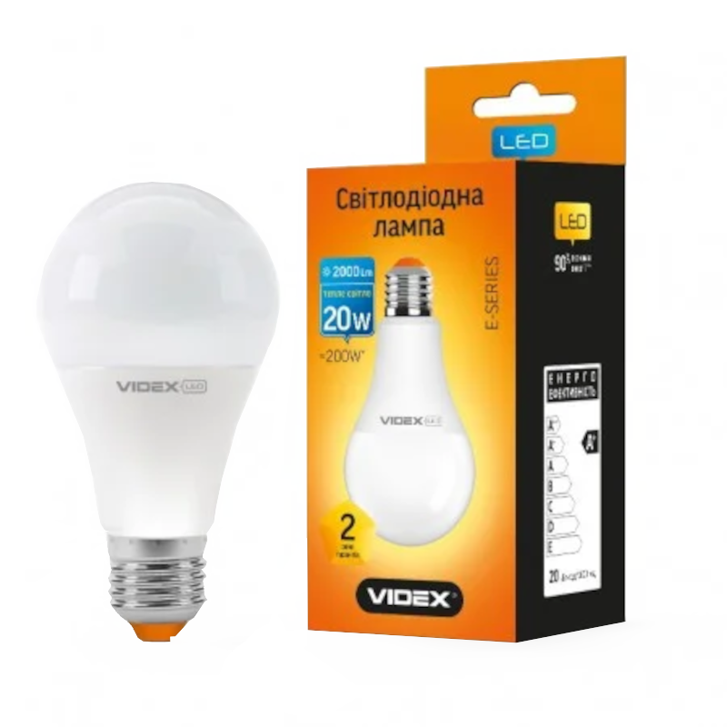 Лампа світлодіодна Videx A70, 20Вт, E27, 4100К (VL-A70e-20274)